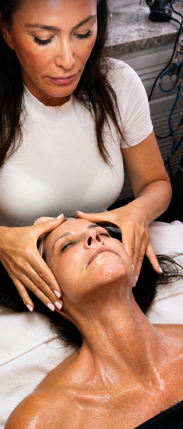 Glowing, healthy skin after a facial with Tina